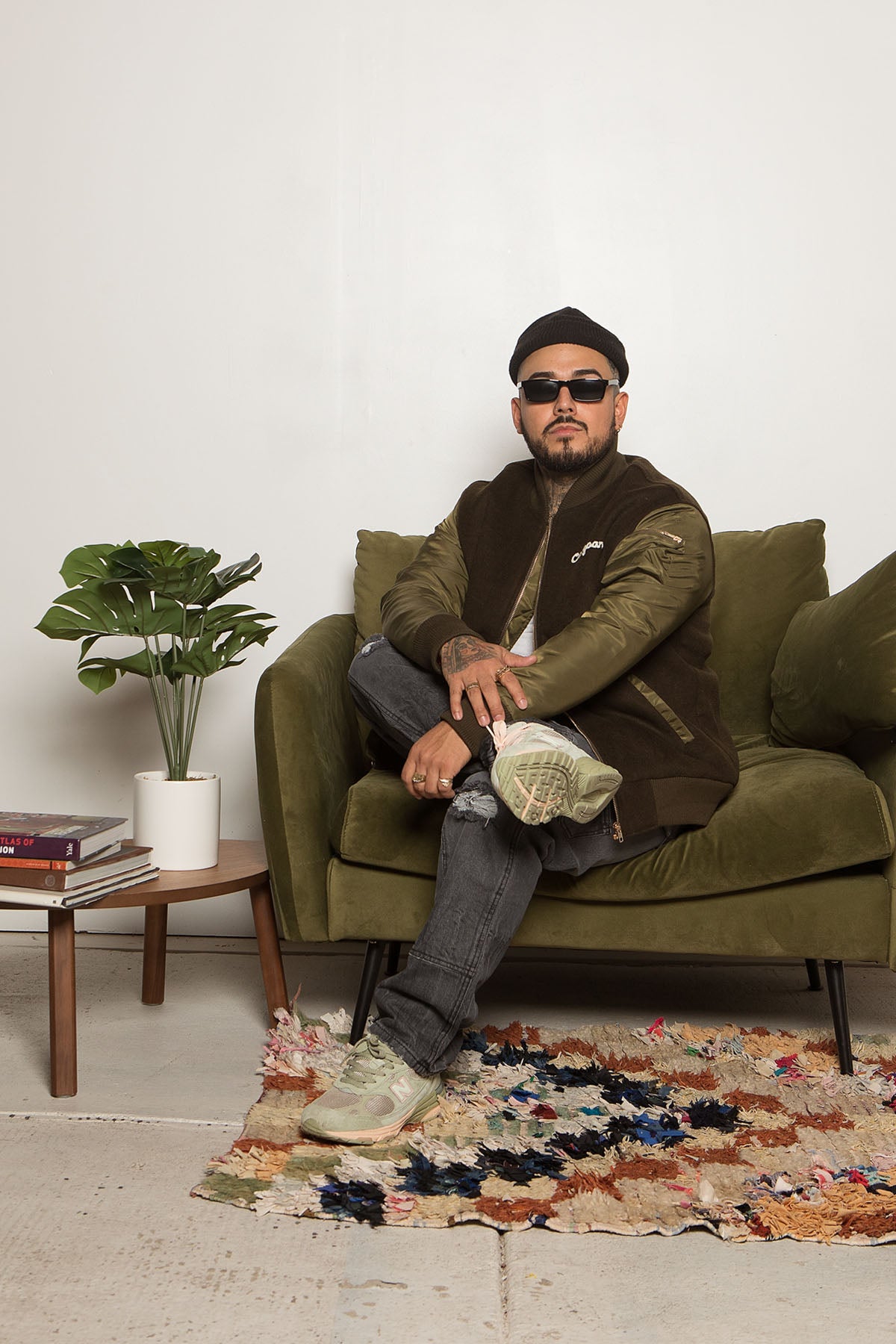 CHICAGOAN WOOL & NYLON BOMBER JACKET