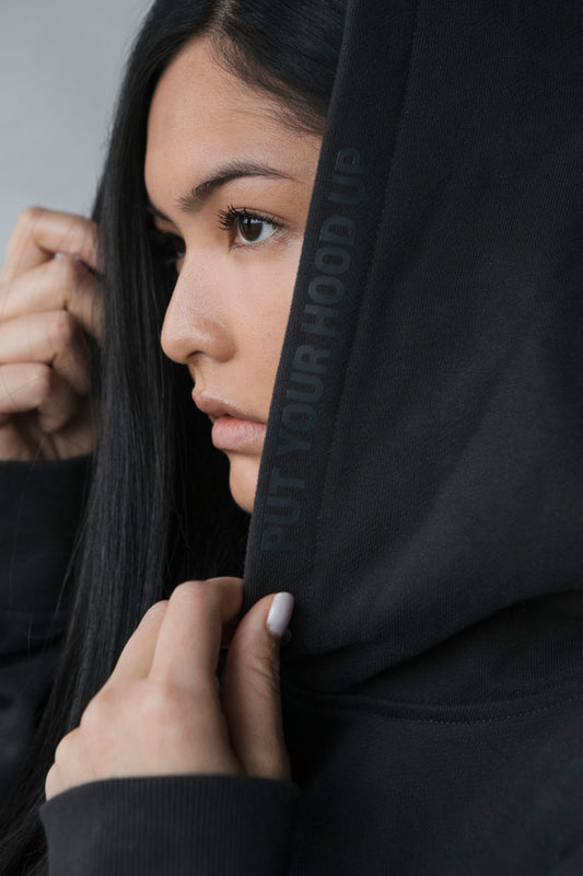"PUT YOUR HOOD UP" ESSENTIAL LUXURY HOODIE