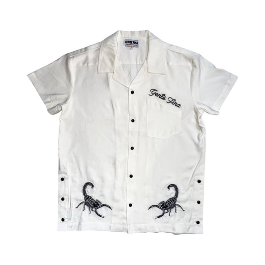 PEARL WHITE BUTTON-UP SHORT SLEEVE