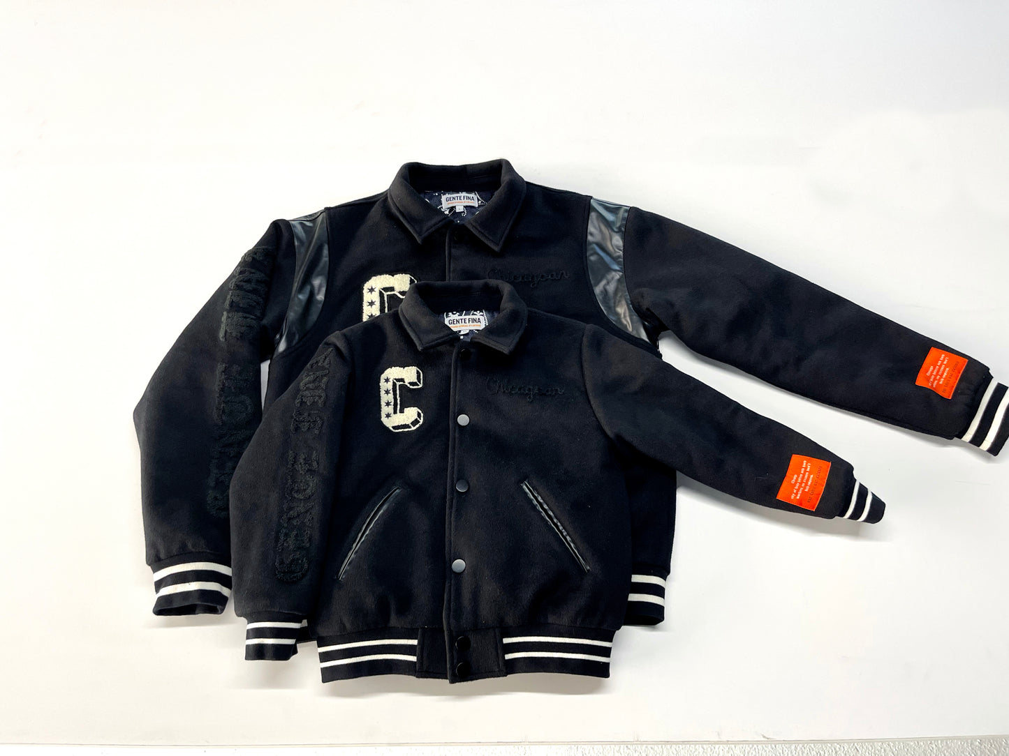 KIDS CHICAGOAN VARSITY JACKET- BLACKED OUT EDITION