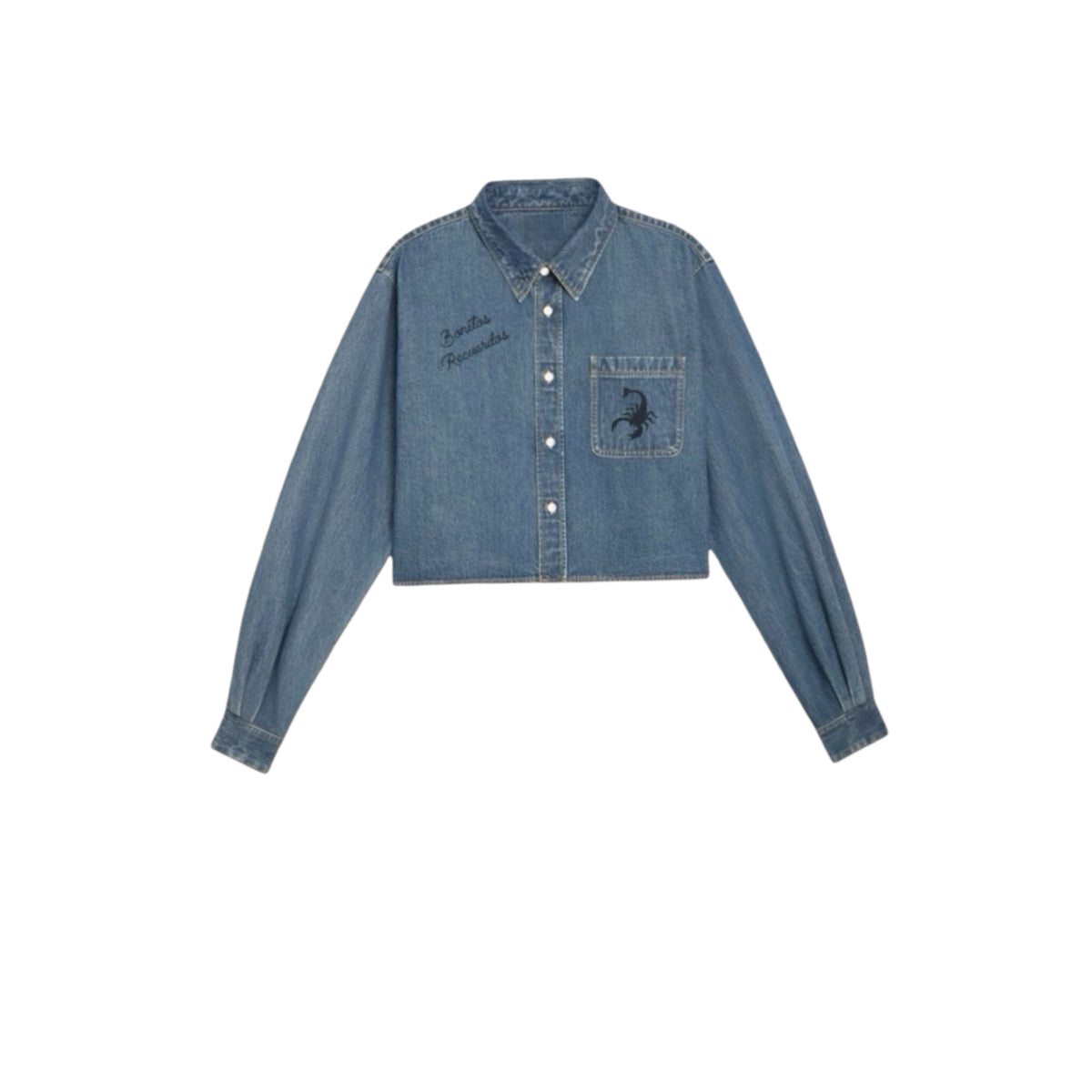 Cropped Denim Shirt