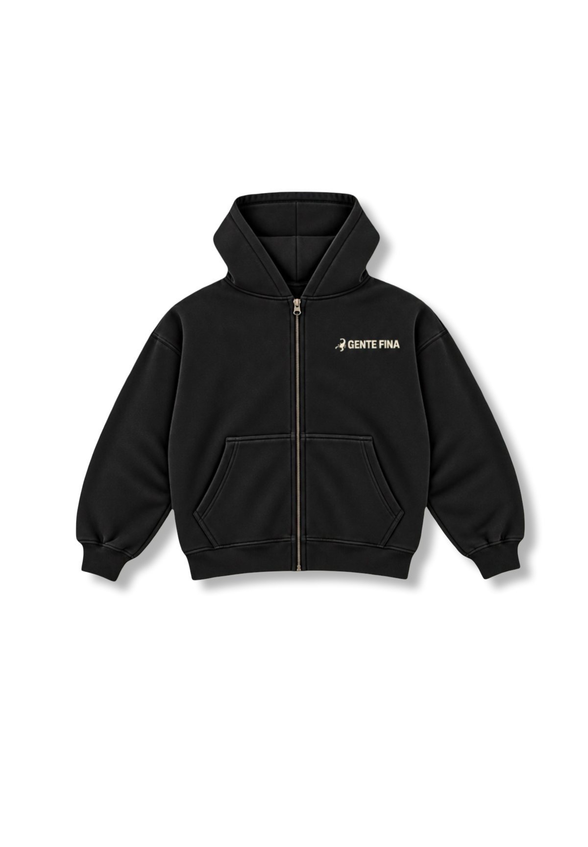 Zip up logo hoodie