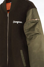 CHICAGOAN WOOL & NYLON BOMBER JACKET