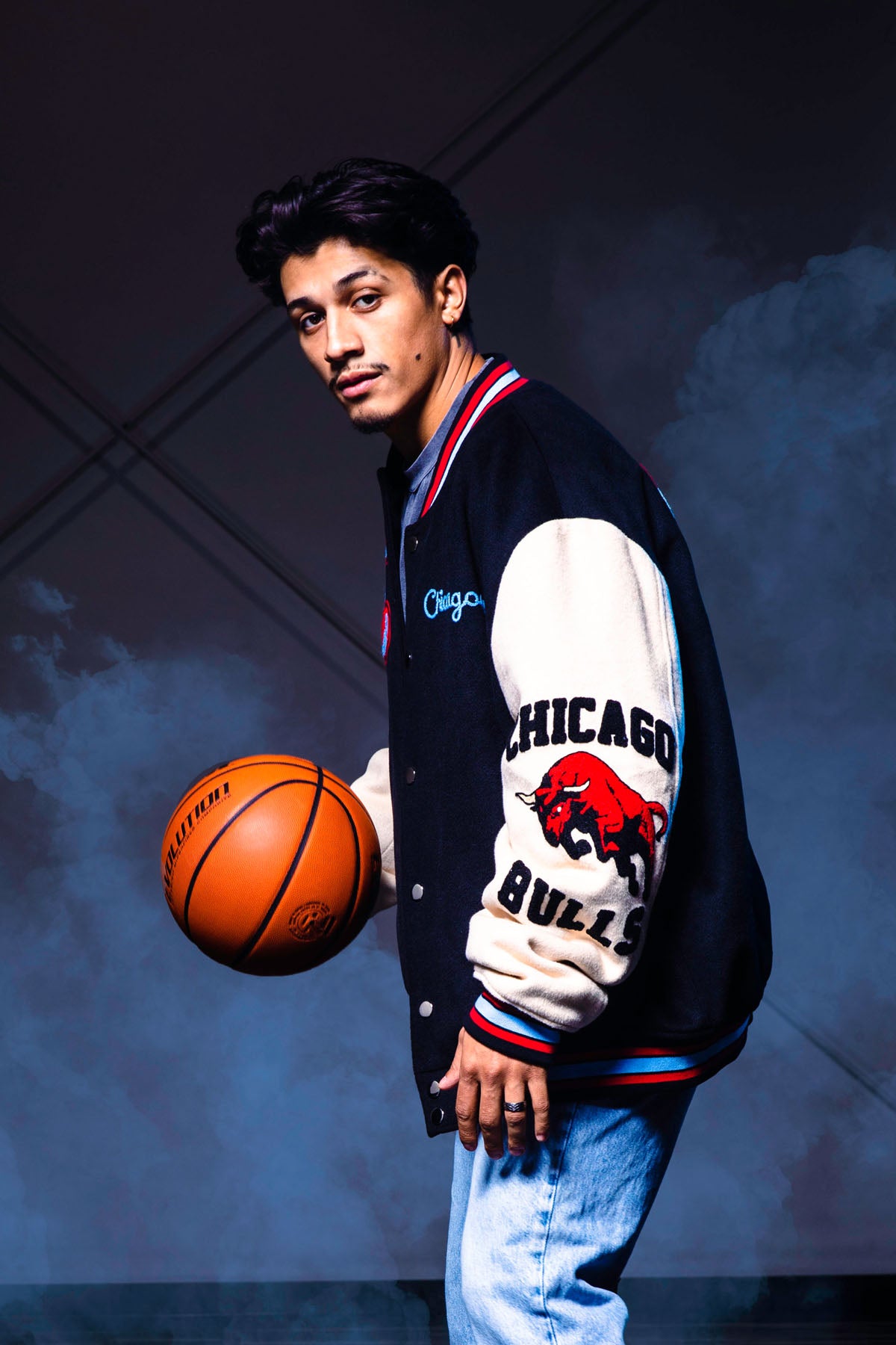 Chicago Bulls NBA Satin Blue Jacket
