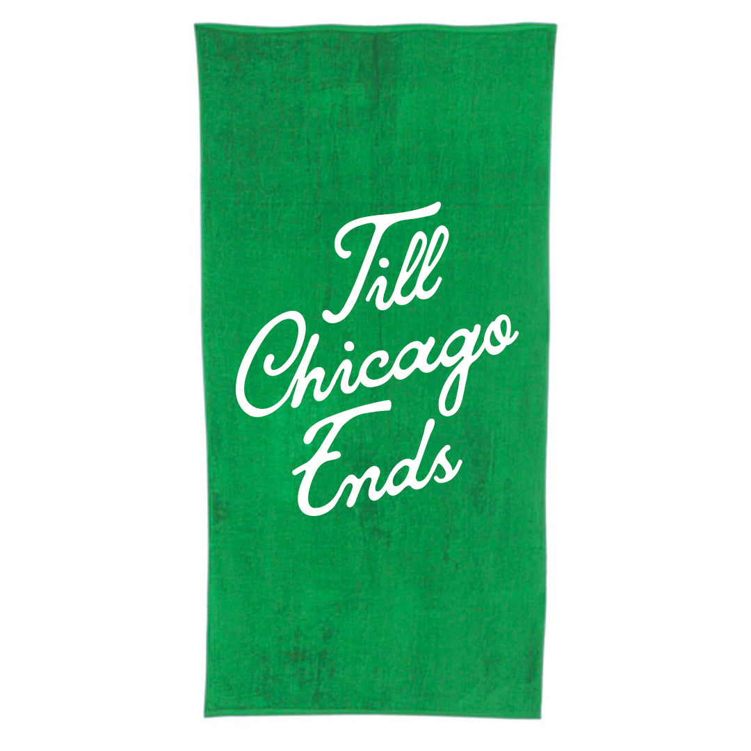 'Chicagoan' Beach Towel - Chicago River Green